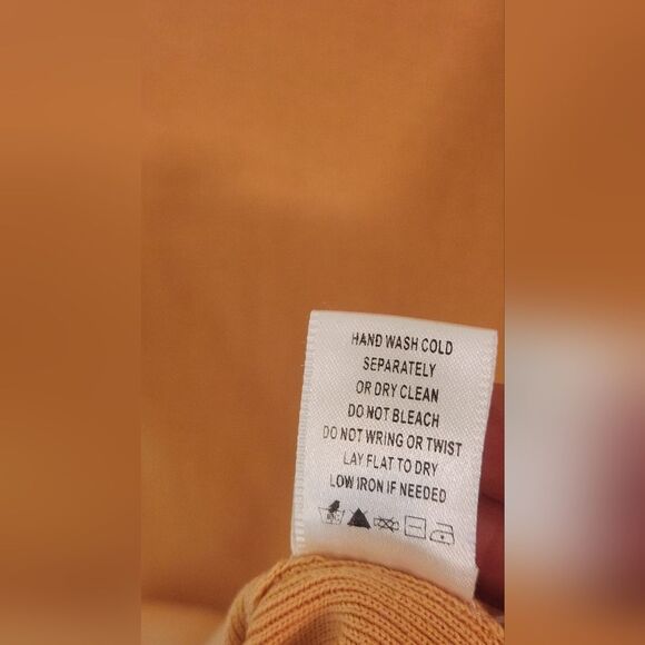 Coldwater Creek XL Royal Orange Knit SILK Blend Women's Sweater Tank - Picture 5 of 6